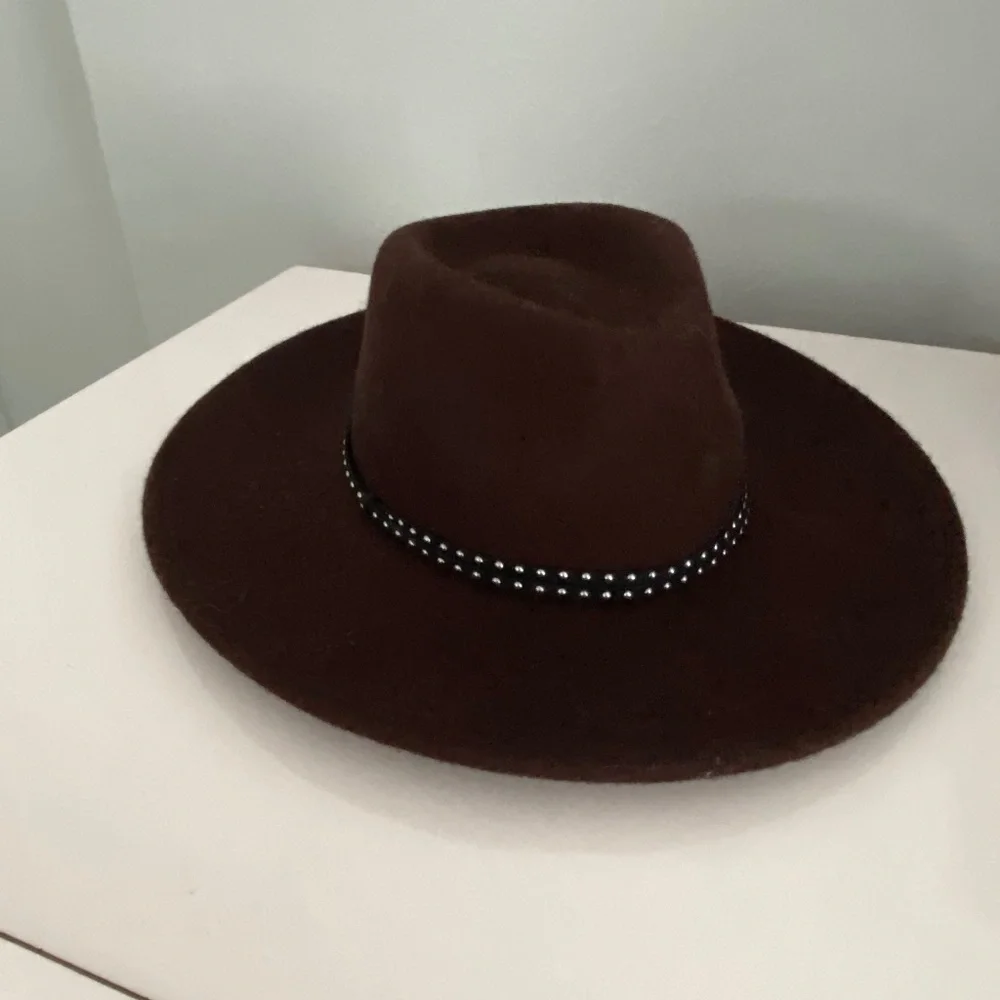 NWT Pinched Felt Panama Hat. Gallery Wall Hat